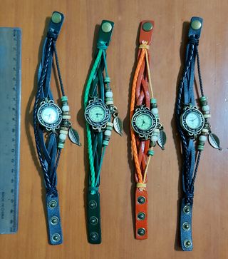 Relojes mujer cuero trenzado nuevos