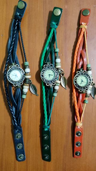 Relojes mujer cuero trenzado nuevos