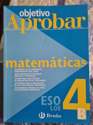 Objetivo aprobar Matemáticas B 4 ESO (Spanish E...