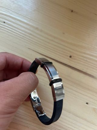 Pulsera Lotus Acero Negra