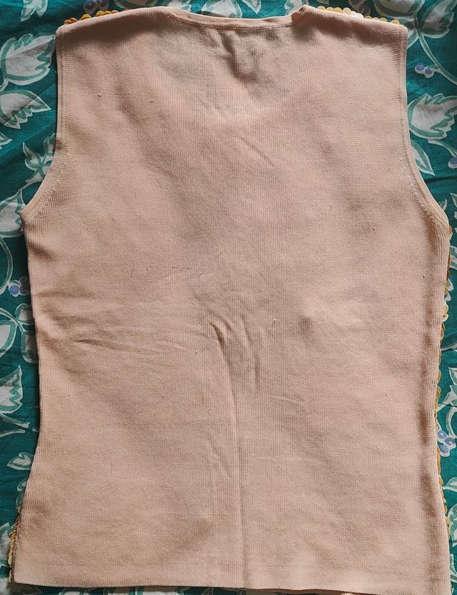 Top lentejuelas beige-dorado