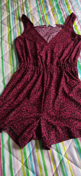 Mono corto leopardo rojo