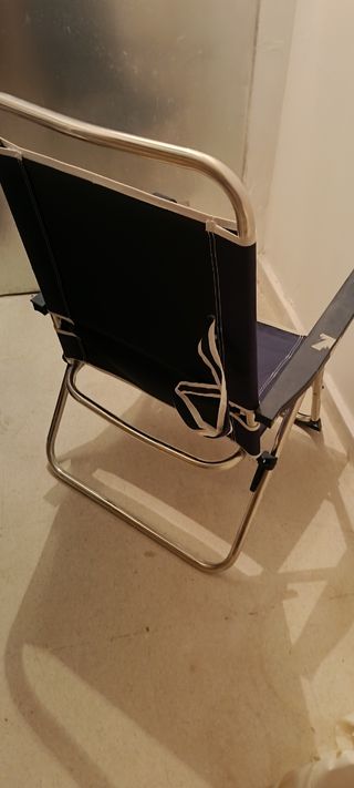 SILLA de PLAYA plegable, se tumba.