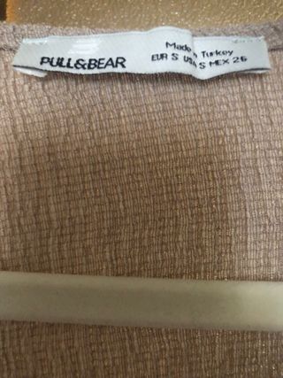 Top beige manga larga T. S