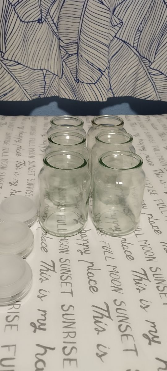 6 Tarros Cristal Transparente