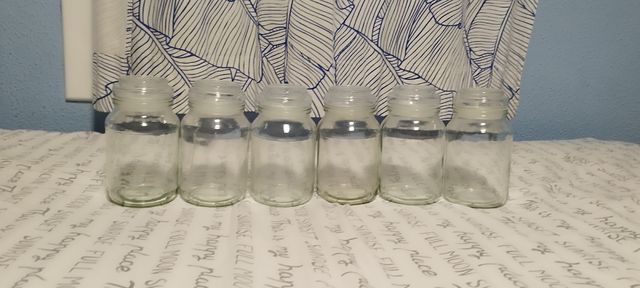 6 Tarros Cristal Transparente