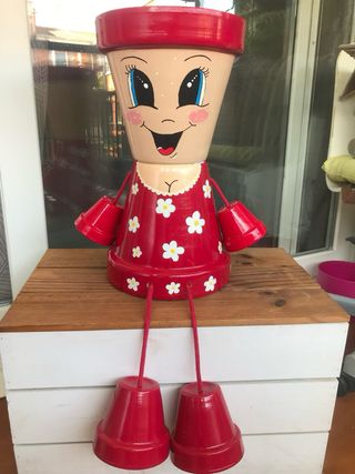 Maceta decorativa cara sonriente