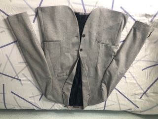 Americana gris hombre
