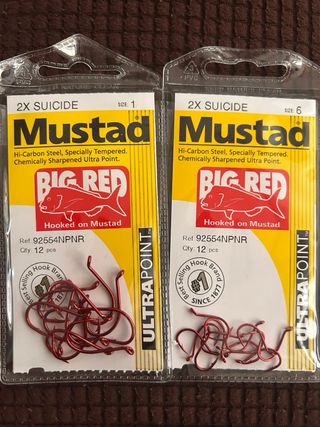 Anzuelos Mustad Big Red