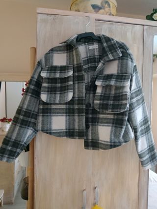 Chaqueta cuadros verde-blanco