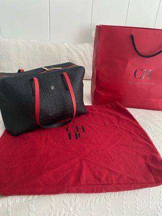Bolso Carolina Herrera - Negro y Rojo