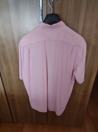 Camisa rosa caballero manga corta