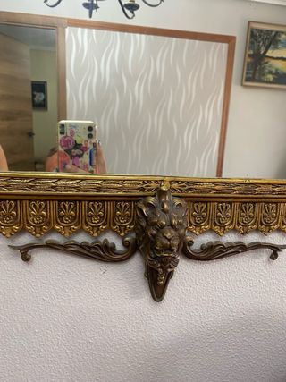 Espejo dorado antiguo estilo Luis XV