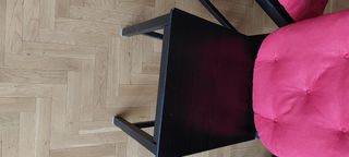 4 Sillas Comedor - Modernas - Negro/Rojo
