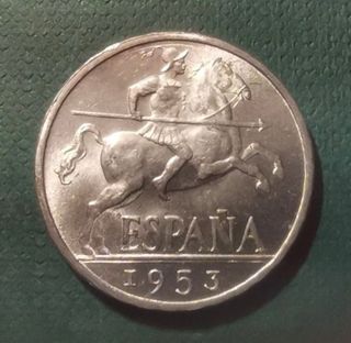 10 CÉNTIMOS 1953 SC BRILLO ORIGINAL 