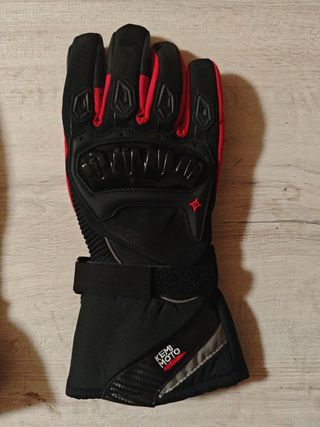 Guantes moto Kemimoto - Negro/Rojo