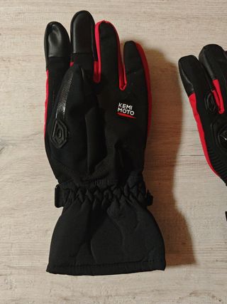 Guantes moto Kemimoto - Negro/Rojo