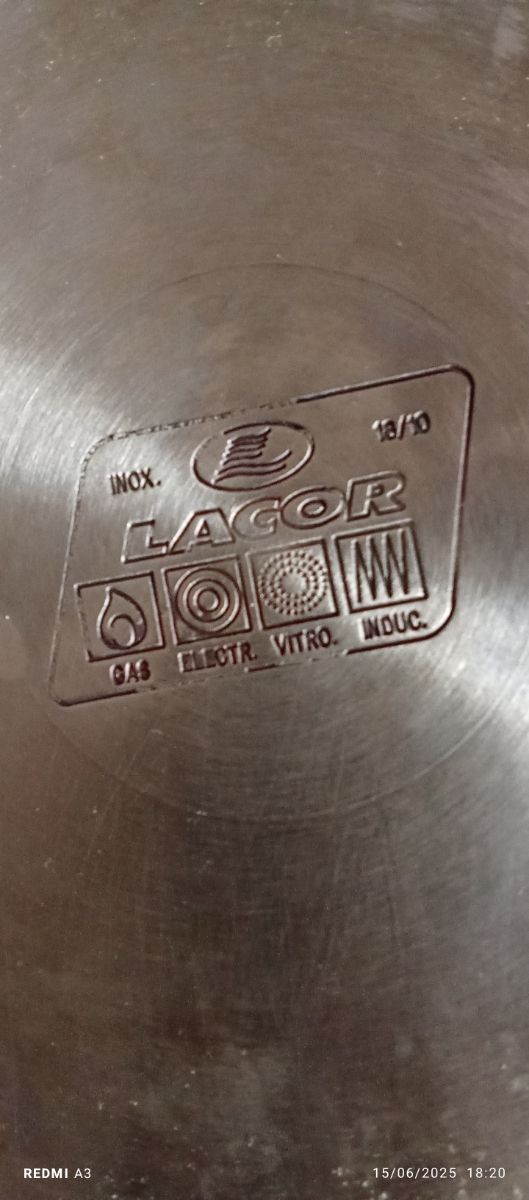 Olla LACOR acero inoxidable 18/10