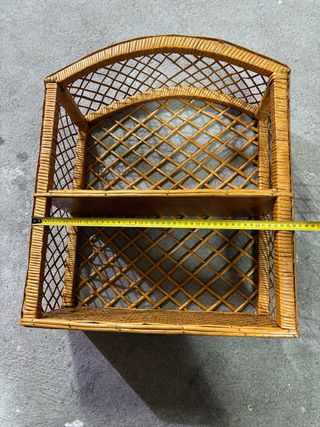 Estantería mimbre 2 baldas