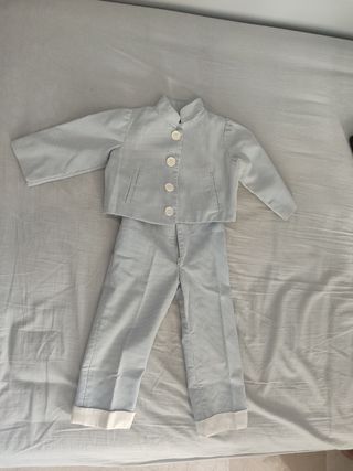 Traje Campero niño 3 años - rayado azul