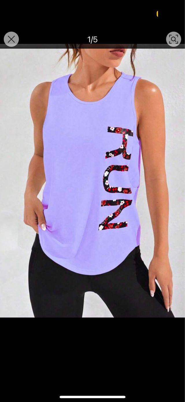 Camiseta deportiva mujer M - Lila