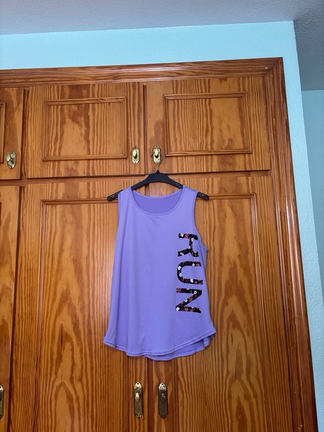 Camiseta deportiva mujer M - Lila