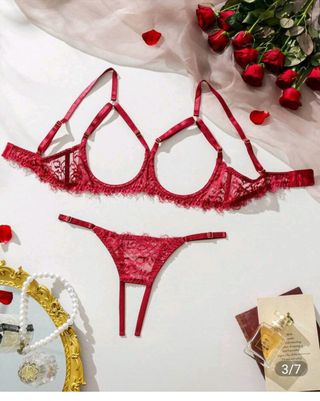 Conjunto lencería rojo