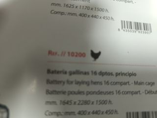 Batería gallinas 16 compartimentos