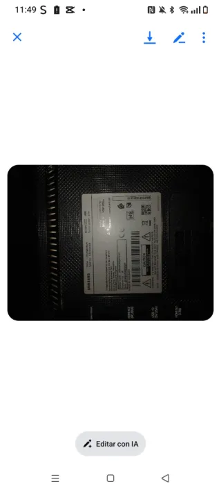 TV Samsung 32" negra