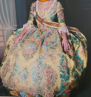 Traje Fallera: multicolor, amarillo