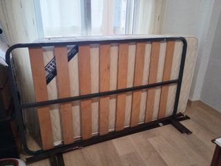 2 camas individuales 105cm -madera marrón