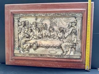 Última Cena Jesús - Relieve Estaño