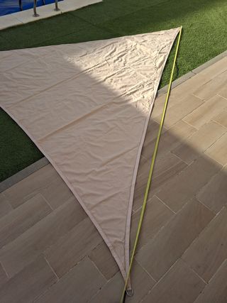 Toldo vela triangular naranja/beige vidaXL verano