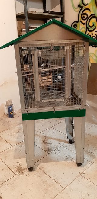 Voliera per uccelli - Grigio Verde