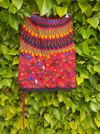 Pareo rojo estampado talla S