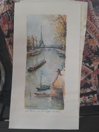 Lámina antigua París