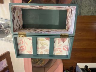 Caja madera Antigua-Antiguo maletin de veterinario