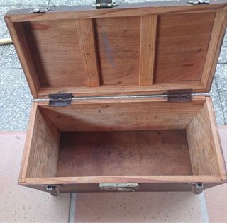 Caja madera Antigua-Antiguo maletin de veterinario