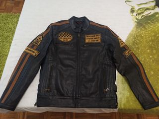 Chaqueta moto cuero retro talla S