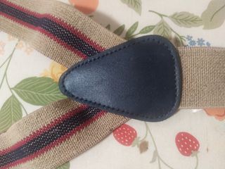 Tirantes elásticos hombre - beige y rojo