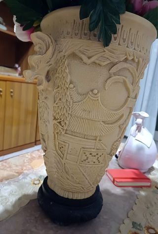 Vaso in resina cinese vintage 34cm