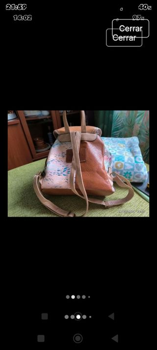 Mochila Sweet Candy marrón y rosa