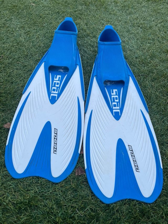 Aletas Seac Speed, azules y blancas talla 36-37