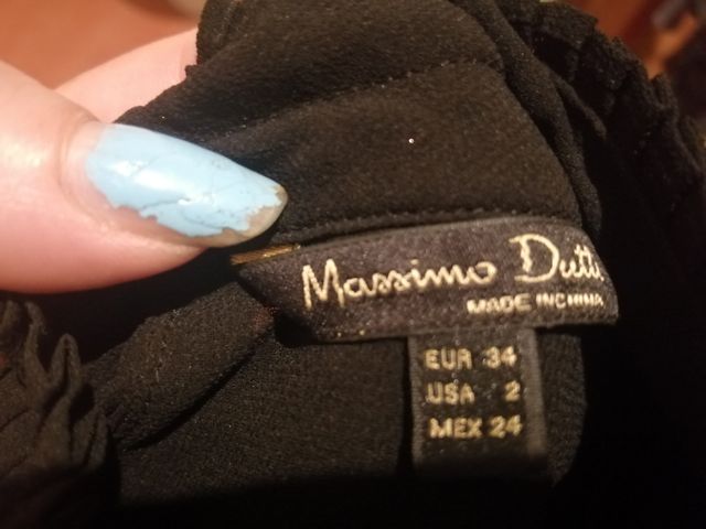 Vestido negro Massimo Dutti