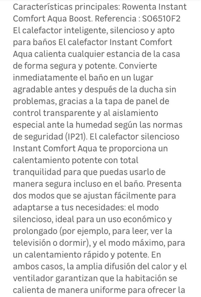 Calefactor-frio Rowenta 2400W