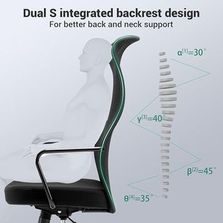 Silla oficina ergonómica negra Sihoo