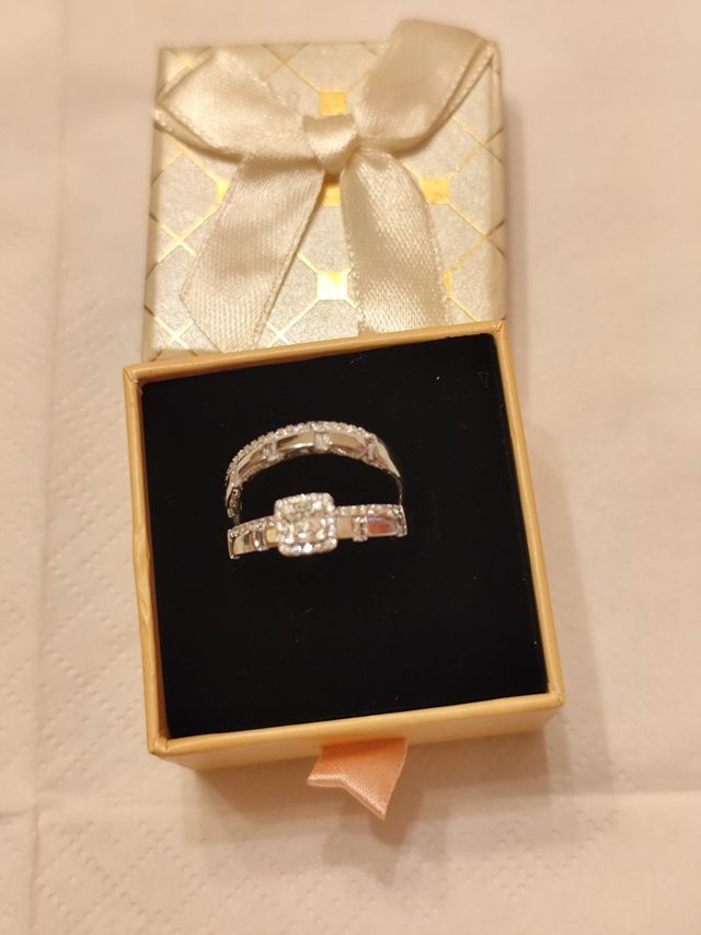 Anel prata 925 banhado em ouro 18 k