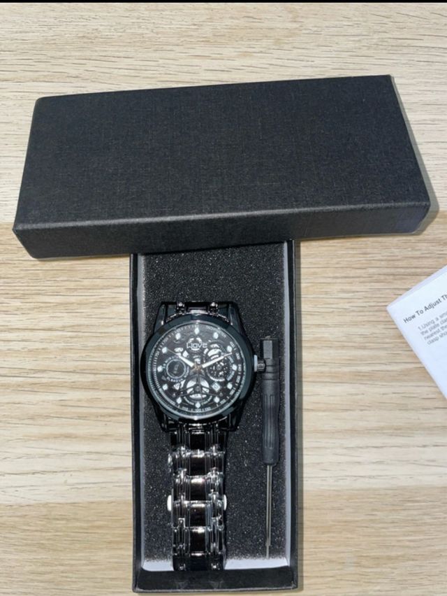 Reloj Wave - Negro y Plata