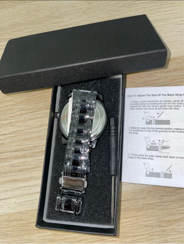 Reloj Wave - Negro y Plata