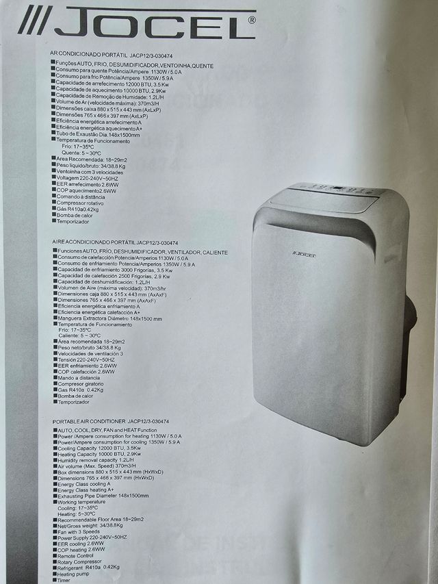 Aire Acondicionado JOCEL + Bomba de Calor